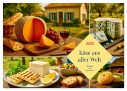 Cover-Bild zum Titel 'Käse aus aller Welt (Tischkalender 2026 DIN A5 quer), CALVENDO Monatskalender' von 'Steffani Lehmann'