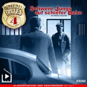 Cover-Bild zum Titel 'Detektei Bates 04 - Schwere Jungs auf schiefer Bahn' von 'Frederik Börner, Ralf Jordan, Sven Haarmann, Markus Duschek, Lutz Schnell'