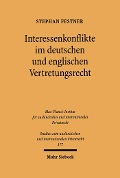 Cover-Bild zum Titel 'Interessenkonflikte im deutschen und englischen Vertretungsrecht' von 'Stephan Festner'