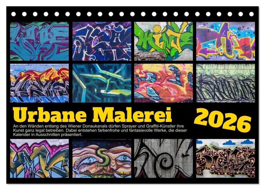 Urbane Malerei (Tischkalender 2026 DIN A5 quer), CALVENDO Monatskalender - Werner Braun