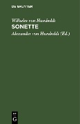 Sonette - Wilhelm Von Humboldt