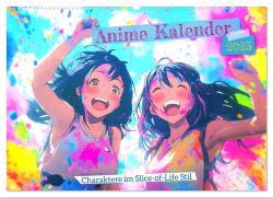 Anime Kalender ¿ Charaktere im Slice-of-Life Stil (Wandkalender 2025 DIN A2 quer), CALVENDO Monatskalender - Mb Fotografie