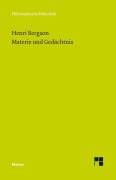 Cover-Bild zum Titel 'Materie und Gedächtnis' von 'Henri Bergson'