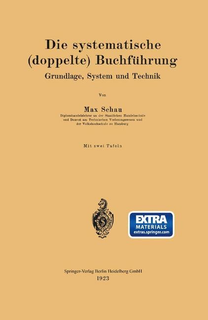 Die systematische (doppelte) Buchführung - Max Schau