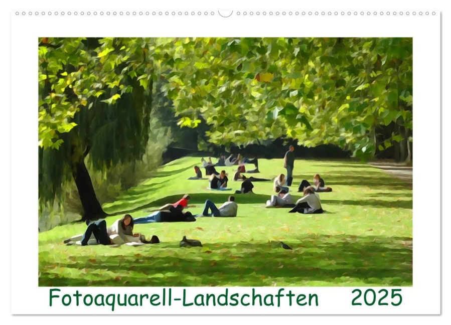 Fotoaquarell-Landschaften. (Wandkalender 2025 DIN A2 quer), CALVENDO Monatskalender - Sergej Schmidt