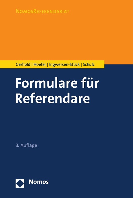 Formulare für Referendare - Sönke Gerhold, Sönke E. Schulz, Bernd Hoefer, Hege Ingwersen-Stück