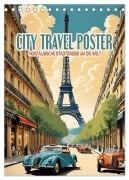 Cover-Bild zum Titel 'City Travel Poster - nostalgische Städtereise um die Welt (Tischkalender 2026 DIN A5 hoch), CALVENDO Monatskalender' von 'Renate Utz'
