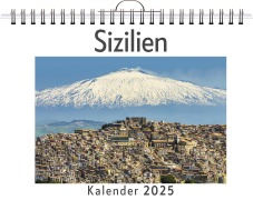 Cover-Bild zum Titel 'Sizilien - (Wandkalender 2025, Kalender DIN A4 quer, Monatskalender im Querformat mit Kalendarium, das perfekte Geschenk)' von 'Max Weber'