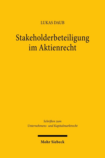 Stakeholderbeteiligung im Aktienrecht - Lukas Daub