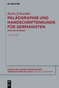 Cover-Bild zum Titel 'Paläographie und Handschriftenkunde für Germanisten' von 'Karin Schneider'
