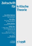 Cover-Bild zum Titel 'Zeitschrift für kritische Theorie, Heft 7' von ''
