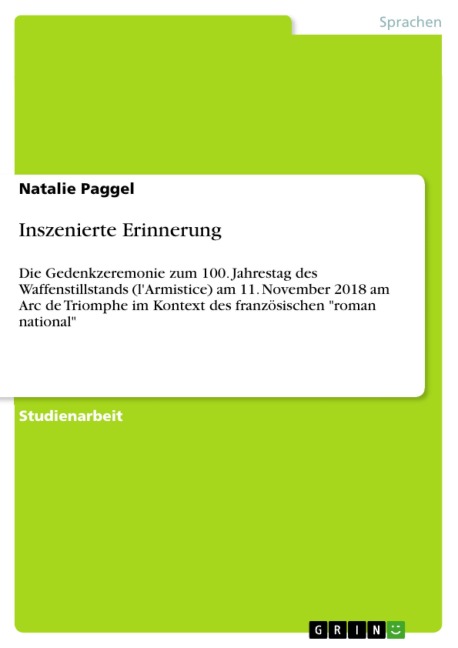 Inszenierte Erinnerung - Natalie Paggel