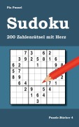 Cover-Bild zum Titel 'Sudoku 200 Zahlenrätsel mit Herz' von 'Pia Pussel'
