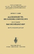 Cover-Bild zum Titel 'Allgemeiner Teil des Bürgerlichen Rechts' von 'Werner Flume'