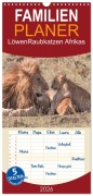 Cover-Bild zum Titel 'Familienplaner 2026 - Löwen - Raubkatzen Afrikas mit 5 Spalten (Wandkalender, 21 x 45 cm) CALVENDO' von 'Andreas Lippmann'