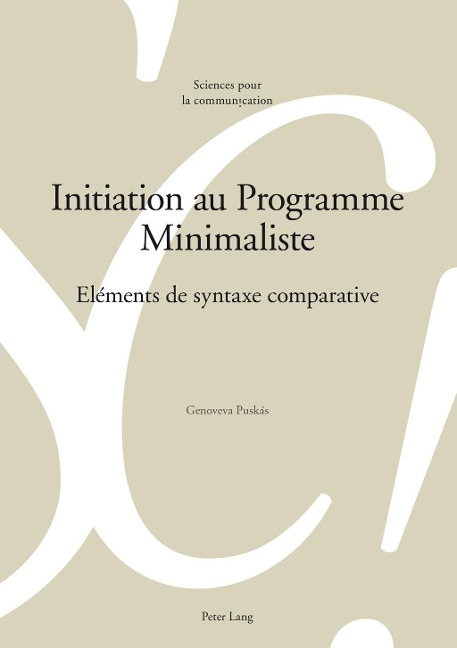 Initiation au Programme Minimaliste - Genoveva Puskas