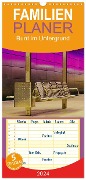 Familienplaner 2024 - Bunt im Untergrund mit 5 Spalten (Wandkalender, 21 x 45 cm) CALVENDO - Sarnade Sarnade