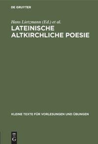 Lateinische altkirchliche Poesie - 