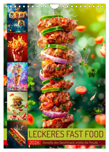 Leckeres Fast Food (Wandkalender 2026 DIN A4 hoch), CALVENDO Monatskalender - Dirk Meutzner