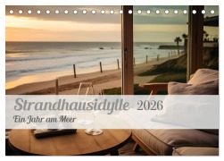 Cover-Bild zum Titel 'Strandhausidylle (Tischkalender 2026 DIN A5 quer), CALVENDO Monatskalender' von 'Ally Bee'