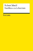 Cover-Bild zum Titel 'Nachlass zu Lebzeiten' von 'Robert Musil'