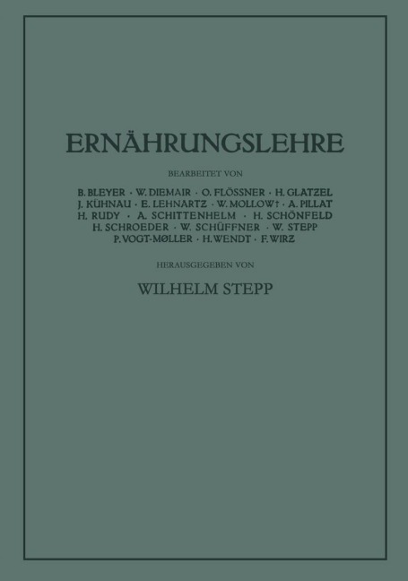 Ernährungslehre - Wilhelm Stepp