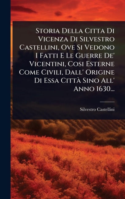Storia Della Citta Di Vicenza Di Silvestro Castellini, Ove Si Vedono I Fatti E Le Guerre De' Vicentini, Cosi Esterne Come Civili, Dall' Origine Di Essa CittÃ Sino All' Anno 1630... - Silvestro Castellini