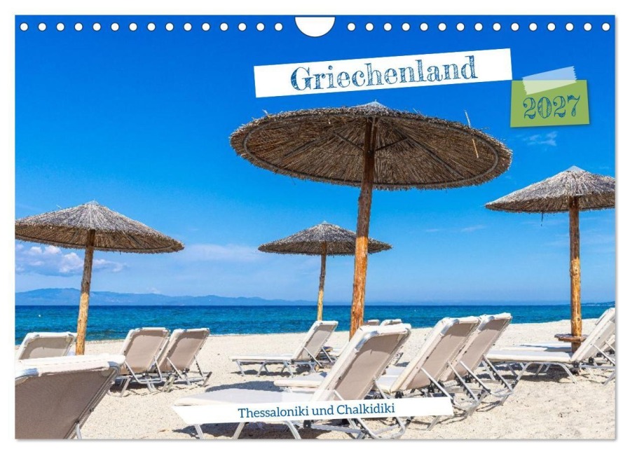 Griechenland - Thessaloniki und Chalkidiki (Wandkalender 2027 DIN A4 quer), CALVENDO Monatskalender - Alexander Wolff