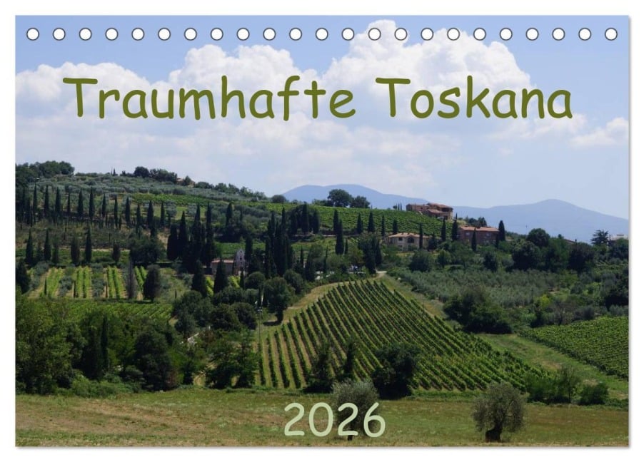 Toskana 2026 (Tischkalender 2026 DIN A5 quer), CALVENDO Monatskalender - Anke Grau
