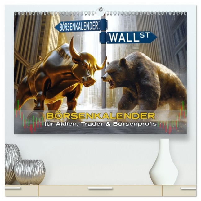 Börsenkalender - der Kalender für Aktien, Trader und Börsenprofis. (hochwertiger Premium Wandkalender 2026 DIN A2 quer), Kunstdruck in Hochglanz - Mb Fotografie