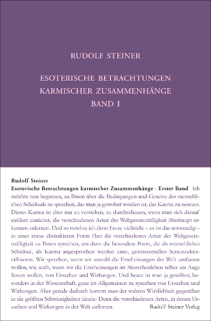Esoterische Betrachtungen karmischer Zusammenhänge - Rudolf Steiner