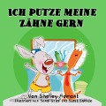 Cover-Bild zum Titel 'Ich putze meine Zähne gern I Love to Brush My Teeth (German Children's Book)' von 'Kidkiddos Books, Shelley Admont'