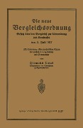 Cover-Bild zum Titel 'Die neue Vergleichsordnung' von 'Hermann Lucas'