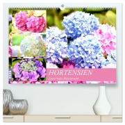 Cover-Bild zum Titel 'Hortensien. Zauberhafte Blütenpracht (hochwertiger Premium Wandkalender 2026 DIN A2 quer), Kunstdruck in Hochglanz' von 'Rose Hurley'