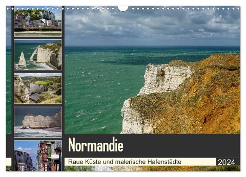 Normandie - Raue Küste und malerische Hafenstädte (Wandkalender 2024 DIN A3 quer), CALVENDO Monatskalender - Silke Liedtke Reisefotografie