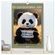 Ein pandastarkes Jahr - Flauschige Pandabären zum Verlieben (hochwertiger Premium Wandkalender 2026 DIN A2 hoch), Kunstdruck in Hochglanz - Simone Volkhausen