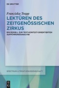 Cover-Bild zum Titel 'Lektüren des Zeitgenössischen Zirkus' von 'Franziska Trapp'