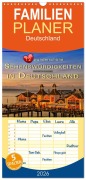 Cover-Bild zum Titel 'Familienplaner 2026 - 12 wunderschöne Sehenswürdigkeiten in Deutschland mit 5 Spalten (Wandkalender, 21 x 45 cm) CALVENDO' von 'Peter Roder'
