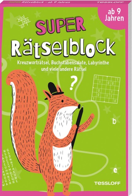 Super Rätselblock ab 9 Jahren.Kreuzworträtsel, Buchstabensalate, Labyrinthe und viele andere Rätsel - Stefan Heine