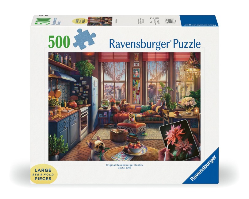 Erwachsenenpuzzle 500 Large Pieces - Gemütliches Boho-Studio - 