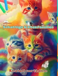 Schattige kittenfamilies - Kleurboek voor kinderen - Creatieve scènes van leuke en speelse kattenfamilies - Colorful Fun Editions