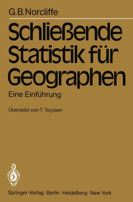 Schließende Statistik für Geographen - G. B. Norcliffe