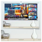 Cover-Bild zum Titel 'Langhauber Paintings. Trucks in lebendigen Farben (hochwertiger Premium Wandkalender 2026 DIN A2 quer), Kunstdruck in Hochglanz' von 'Rose Hurley'