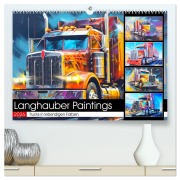 Cover-Bild zum Titel 'Langhauber Paintings. Trucks in lebendigen Farben (hochwertiger Premium Wandkalender 2026 DIN A2 quer), Kunstdruck in Hochglanz' von 'Rose Hurley'