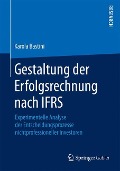 Gestaltung der Erfolgsrechnung nach IFRS - Karola Bastini