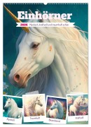 Cover-Bild zum Titel 'Einhörner. Mystisch, kraftvoll und traumhaft schön (Wandkalender 2026 DIN A2 hoch), CALVENDO Monatskalender' von 'Rose Hurley'