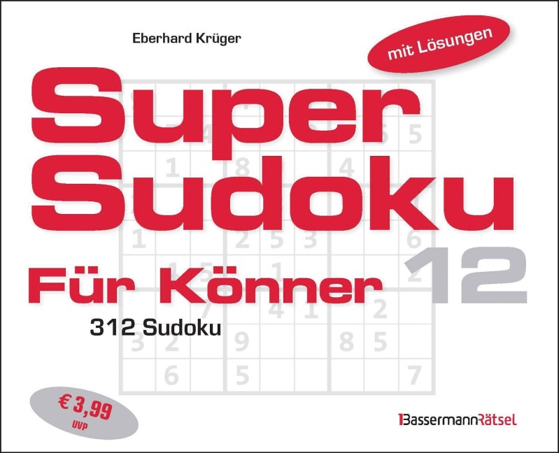 Supersudoku für Könner 12 (5 Exemplare à 3,99 EUR) - Eberhard Krüger