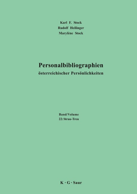 Strau - Treu - Karl F. Stock, Marylène Stock, Rudolf Heilinger