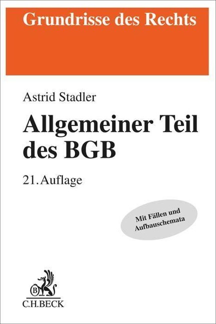 Allgemeiner Teil des BGB - Bernd Rüthers, Astrid Stadler