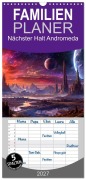 Cover-Bild zum Titel 'Familienplaner 2027 - Nächster Halt Andromeda mit 5 Spalten (Wandkalender, 21 x 45 cm) CALVENDO' von 'Kerstin Waurick'